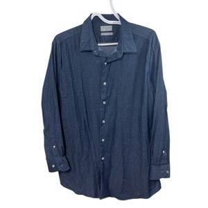 John Bartlett Statements Slim Fit XL Button Shirt Long Sleeve Size 17.5 32/33